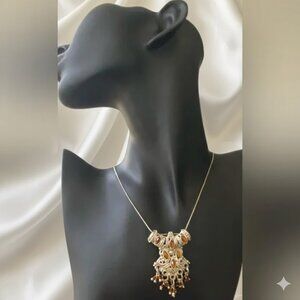 Vintage 925 Sterling Silver Necklace with Pendant- Boho Statement Piece